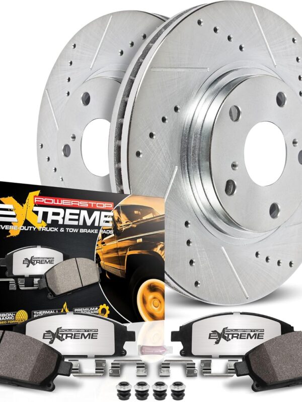 Drilled Slotted Rotors & Ceramic Brake Pads